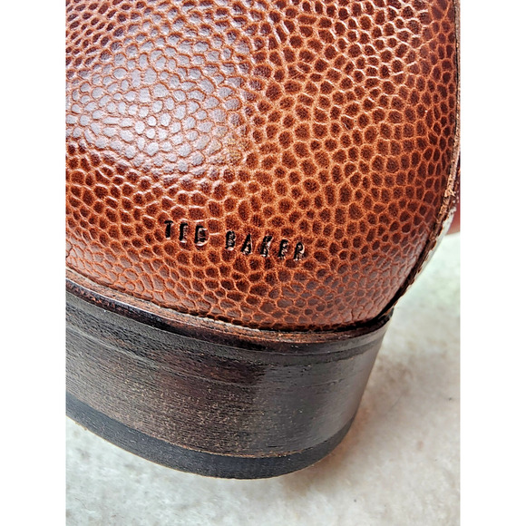 Kenneth Cole Formal or Casual Leather Brown Pebble Texture Lace Up Shoes Sz 10 - Picture 4 of 14